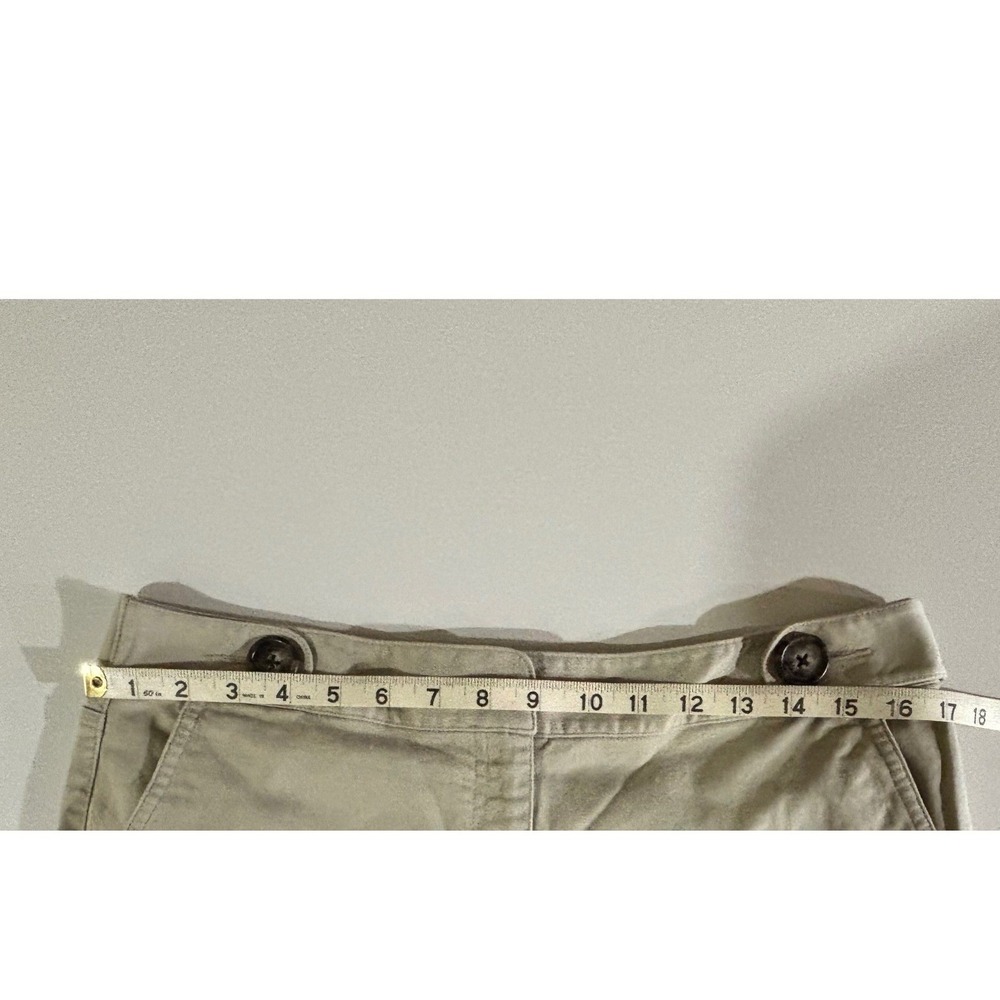Talbots Khaki Wide Leg Pants 10 Long Stretch Trousers Preppy Quiet Luxury Casual - Picture 7 of 10